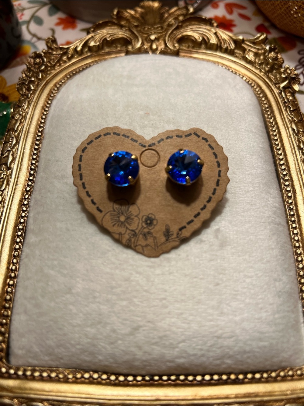 Sorrelli Royal Blue Faceted Crystal Stud Earrings